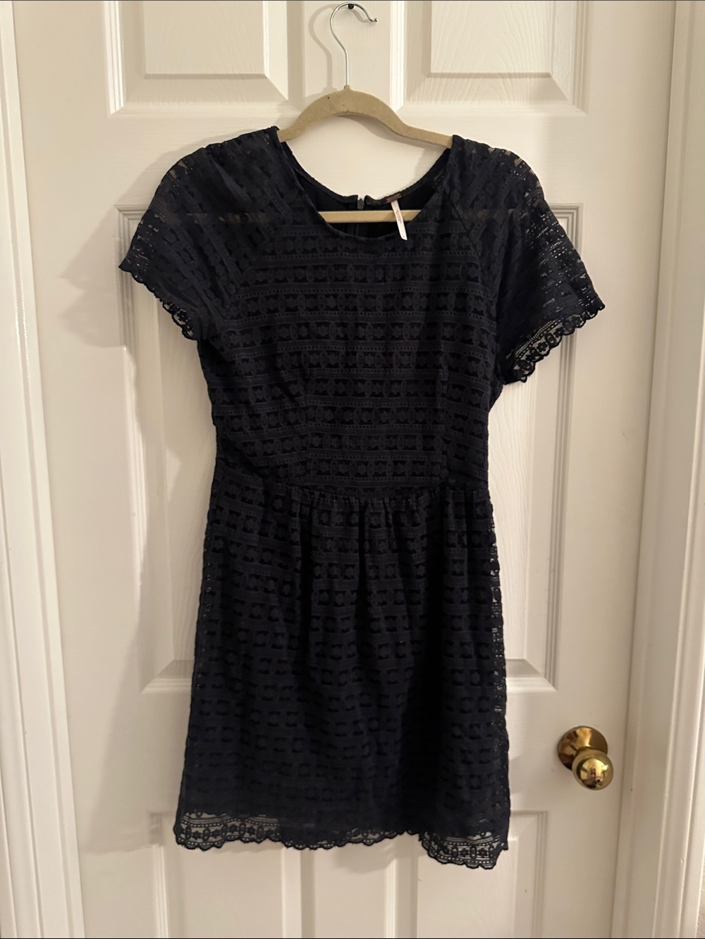 Free People Black Lace Mini Dress